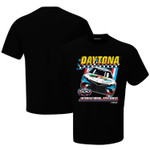 Men's Checkered Flag Black 2022 Daytona 500 Retro T-Shirt