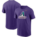 Men's Nike Purple Arizona Diamondbacks Cooperstown Collection Logo T-Shirt