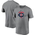 Men's Nike Gray Minnesota Twins Large Logo Legend Performance T-Shirt