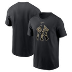 Men's Nike Black New York Yankees Team Camo Logo T-Shirt