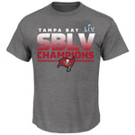 Men's Fanatics Branded Heathered Gray Tampa Bay Buccaneers Super Bowl LV Champions Big & Tall Kickoff T-Shirt