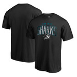 Men's Fanatics Branded Black San Jose Sharks Arch Smoke T-Shirt