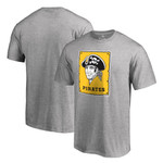Men's Fanatics Branded Ash Pittsburgh Pirates Cooperstown Collection Forbes T-Shirt