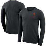 Men's Nike Black USC Trojans Logo Stack Legend Performance Long Sleeve T-Shirt