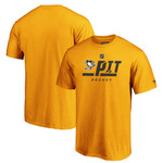 Men's Fanatics Branded Gold Pittsburgh Penguins Authentic Pro Core Secondary Logo T-Shirt