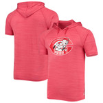 Men's Stitches Red Cincinnati Reds Raglan Hoodie T-Shirt