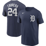 Men's Nike Miguel Cabrera Navy Detroit Tigers Name & Number T-Shirt