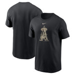 Men's Nike Black Los Angeles Angels Team Camo Logo T-Shirt