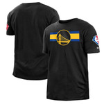 Men's New Era Black Golden State Warriors 2021/22 City Edition Brushed Jersey T-Shirt