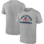 Men's Fanatics Branded Heathered Gray Minnesota Twins Iconic Go for Two T-Shirt
