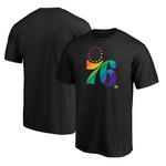Men's Fanatics Branded Black Philadelphia 76ers Team Pride Logo T-Shirt