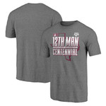 Men's Fanatics Branded Heathered Gray Texas A&M Aggies 12th Man Centennial Lifestyle Tri-Blend T-Shirt