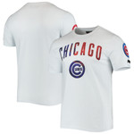Men's Pro Standard White Chicago Cubs Red White & Blue T-Shirt