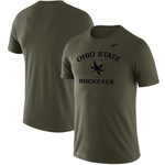 Men's Nike Olive Ohio State Buckeyes Stencil Arch Performance T-Shirt