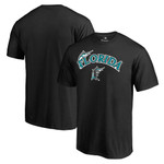 Men's Fanatics Branded Black Florida Marlins Cooperstown Collection Vintage Wahconah T-Shirt
