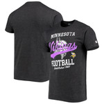 Men's Starter Heathered Black Minnesota Vikings Blitz T-Shirt