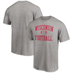 Men's Fanatics Branded Heathered Gray Wisconsin Badgers First Sprint Team T-Shirt