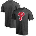Men's Fanatics Branded Heathered Charcoal Philadelphia Phillies Primary Logo T-Shirt