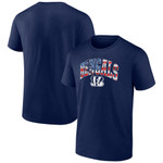 Men's Fanatics Branded Navy Cincinnati Bengals Banner Wave Logo T-Shirt
