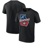 Men's Fanatics Branded Black Georgia Bulldogs x Atlanta Braves 2021 State of Champions T-Shirt