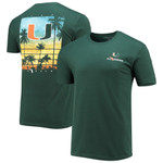 Men's FloGrown Black Miami Hurricanes Sunset Palms T-Shirt