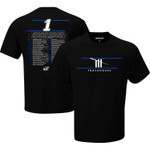 Men's Checkered Flag Black Ross Chastain 2022 Tour Schedule T-Shirt
