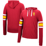 Men's Colosseum Cardinal USC Trojans Lebowski Hoodie Long Sleeve T-Shirt