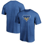 Men's Fanatics Branded Royal Chicago Cubs True Classics Throwback Logo Tri-Blend T-Shirt