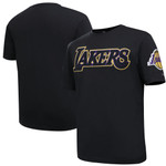 Men's Pro Standard Black Los Angeles Lakers Chenille T-Shirt