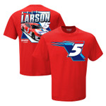 Men's Hendrick Motorsports Team Collection Red Kyle Larson Valvoline 2-Spot Graphic T-Shirt
