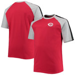 Men's Red/Heathered Gray Cincinnati Reds Big & Tall Curcular Raglan T-Shirt