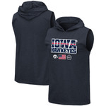 Men's Colosseum Navy Iowa Hawkeyes OHT Military Appreciation Americana Hoodie Sleeveless T-Shirt