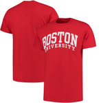Men's Red Boston University Basic Arch T-Shirt