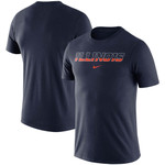 Men's Nike Navy Illinois Fighting Illini Essential Wordmark T-Shirt
