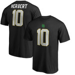 Men's Fanatics Branded Justin Herbert Black Oregon Ducks College Legends Name & Number T-Shirt