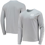 Men's Nike Gray North Carolina Tar Heels 2-Hit Long Sleeve T-Shirt