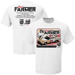 Men's Checkered Flag White Red Farmer NASCAR Hall of Fame Class of 2021 Inductee T-Shirt