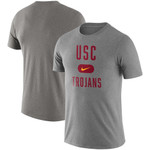 Men's Nike Heathered Gray USC Trojans Team Arch T-Shirt