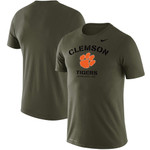 Men's Nike Olive Clemson Tigers Stencil Arch Performance T-Shirt
