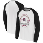 Men's NFL x Darius Rucker Collection by Fanatics White/Black Washington Football Team Vintage Raglan Long Sleeve T-Shirt