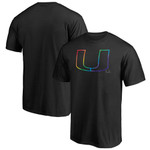 Men's Fanatics Branded Black Miami Hurricanes Team Pride Logo T-Shirt
