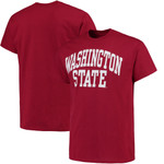 Men's Crimson Washington State Cougars Basic Arch T-Shirt