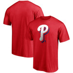 Men's Fanatics Branded Red Philadelphia Phillies Red White and Team Logo T-Shirt