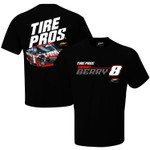 Men's JR Motorsports Official Team Apparel Black Josh Berry Tire Pros Pit Stop Car T-Shirt