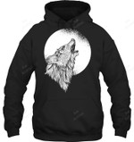 Viking Wolf Of Odin Viking Pattern Moon Norse Mythology Sweatshirt Hoodie Long Sleeve