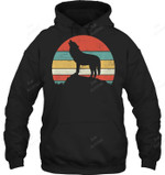 Wolf Howling Vintage Sweatshirt Hoodie Long Sleeve