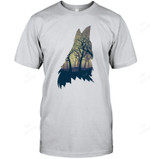 Wolf Howling In Natural Men Tank Top V-Neck T-Shirt