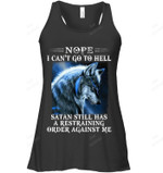 Nope I Can't Go To Hell Wolf Women Tank Top V-Neck T-Shirt