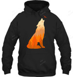Wolf Howling Sweatshirt Hoodie Long Sleeve