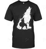 Wolf Howling Samurai Men Tank Top V-Neck T-Shirt